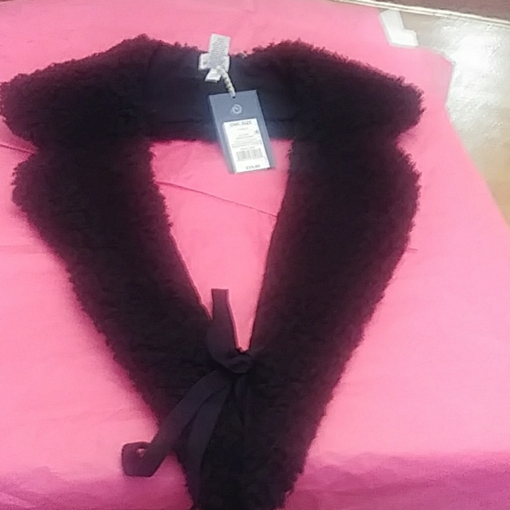 Womens sherpa collar in black